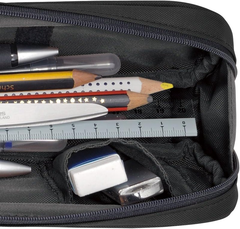 LIHIT LAB Large Capacity Zipper Long Pencil Case For School Office College, Big Capacity Pencil Bag Holder Adults Teen Boys Girls, Travel Cosmetics Storage, Coral (A7552-103) - Image 5